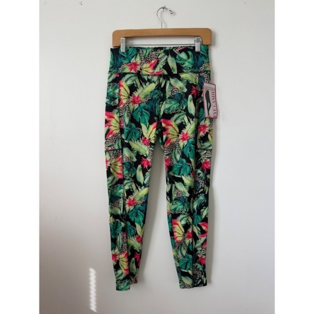 Women's Eye Candy Tropical/Cheetah‎ Leggings – Size 3X – NWT
